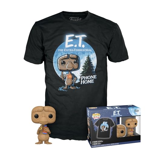 Funko Pop! & Tee: E.T.- E.T. With Reeses - Large - (L) - T-Shirt, Maglietta - Vestiti Con Figura In Vinile Da Collezione - Idea Regalo - Giocattoli E