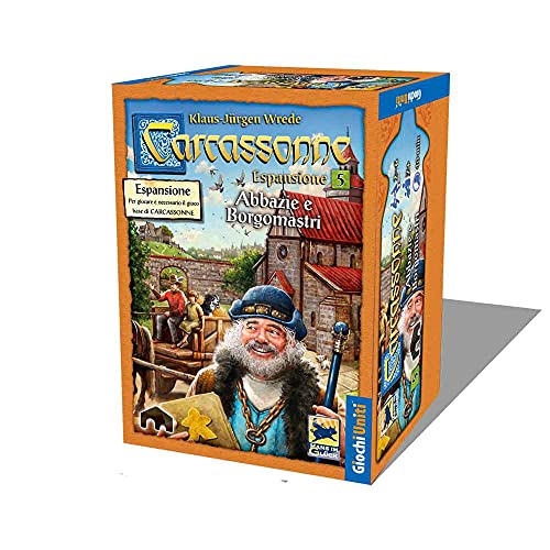 Giochi Uniti - Carcassonne Abbazie E Borgomastri, Espansione 5 Per Carcassonne, Gioco Da Tavolo, 2-6 Giocatori, 8+ Anni, Edizione Italiana, Gu319
