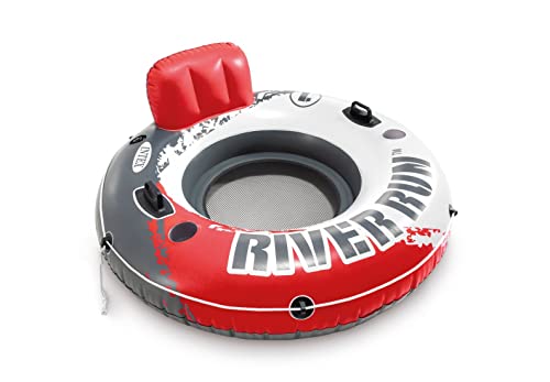 Intex 56825Eu - Ciambella River Run, Colori Assortiti Rosso/Azzurro, 135 Cm