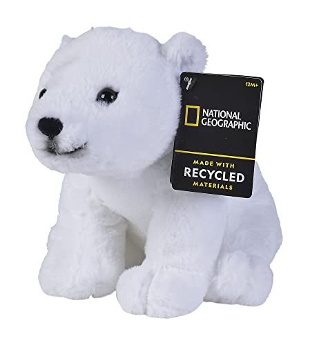 Simba- Disney Nat Geo Orso Polare, 6315870107, 0 Mesi, Materiale Riciclato 90%, 25 Cm