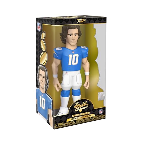 Funko Gold 12" Nfl: Chargers - Justin Herbert - Probabilità Di 1/6 Per La Variante Chasease - Figura D'Azione In Vinile Da Collezione - Idea Regalo Pe