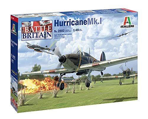 Italeri It2802 Modellino Veicolo Da Guerra In Plastica Da Montare, Hurricane Mk.I Battle Of Britain 80Th Ann., Scala 1:48