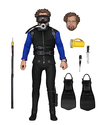 Merchandising Licence Neca - Jaws Shark Cage Hooper 8 Clothed Action Figure, Multicolore, H858525