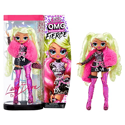 Lol Surprise Omg Fierce - Bambola Lady Diva Alla Moda Da 11,5"/29 Cm Con 15 Sorprese, Inclusi Abiti Alla Moda, Accessori E Supporto Per Bambola, Per B