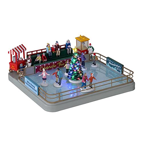 Lemax Vail Village-Sights & Sounds: Outdoor Skating Rink-(14871-Uk), Multicolore