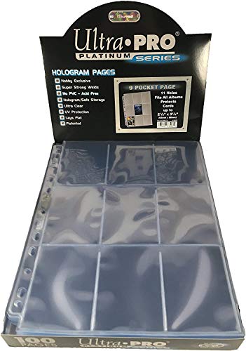 Ultra Pro Platinum - Pagine Per Ologrammi, A 9 Posti, 100 Pezzi