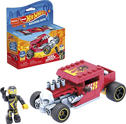 Mega Construx - Hot Wheels Bone Shaker, Veicolo Con Dettagli Realistici E Conducente, Giocattolo Per Bambini 5+Anni, Gvm29