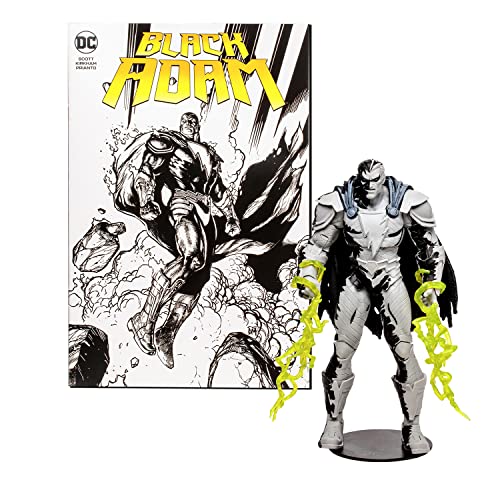 Mcfarlane Dc Direct Action Figure Black Adam Con Comic Black Adam Variante Line Art (Gold Label) Multicolore Tm15894