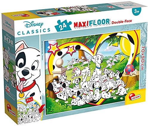 Lisciani Giochi - Disney Puzzle Df Maxi Floor 24 Carica 101 Puzzle Per Bambini, 86658