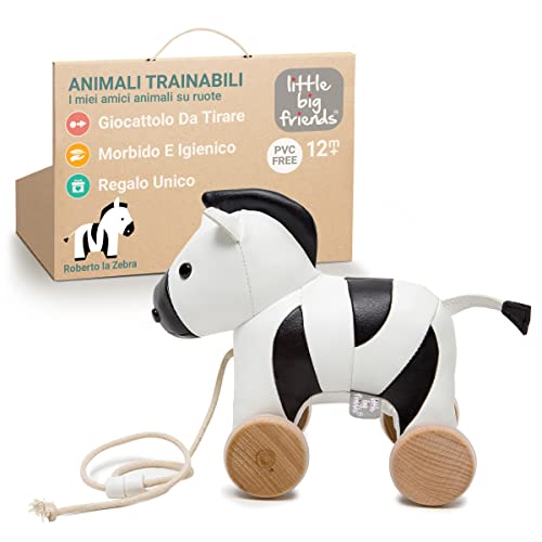 Animali Da Tirare Little Big Friends | Giocattoli Da Tirare Per Bambini | Giocattolo Tradizionale | Facile Da Pulire | Sicuro Per I Bambini | Roberto
