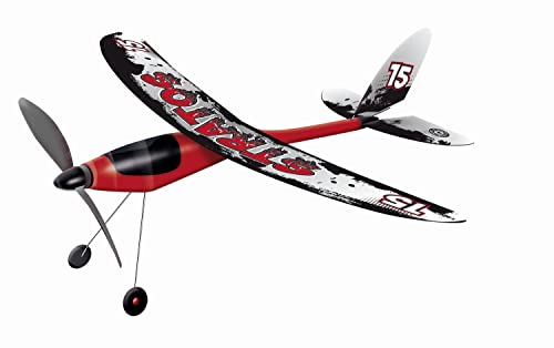 Günther Flugspiele Paul 1629 - Aereo A Elica Stratos, Aliante Con Motore In Gomma, Vola Fino 100 M, Circa 53 X 50 Cm, Adatto Bambini Partire Da 6 Anni