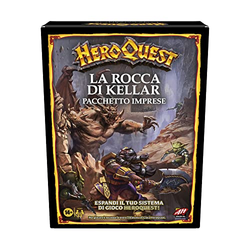 Avalon Hill, Heroquest La Rocca Di Kellar, Pack Delle Imprese, Gioco Di Avventura Fantasy In Stile Dungeon Crawler, Per Giocare È Necessario Avere Il