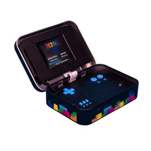 Tetris Arcade In Una Latta. Classico Gioco Portatile A Colori Tetris A 8 Bit. Include 2 Modalità Di Gioco, Sprint E Maratona, Suoni Originali E Gamepl