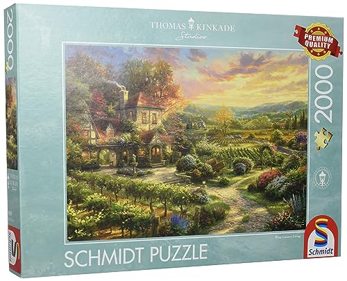 Schmidt Spiele 59629 Thomas Kinkade, Vigneti, Puzzle Da 2000 Pezzi, Multicolore