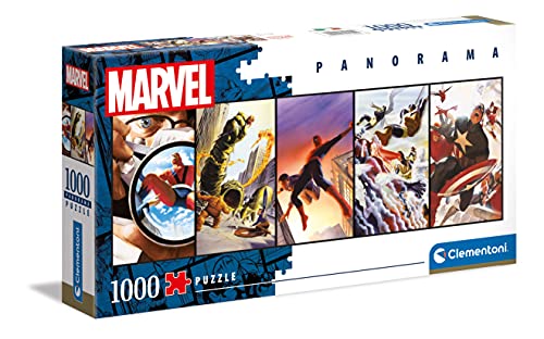 Clementoni Other Panorama-Marvel 80 Adulti 1000 Pezzi, Puzzle Panoramico, Made In Italy, Multicolore, 39611
