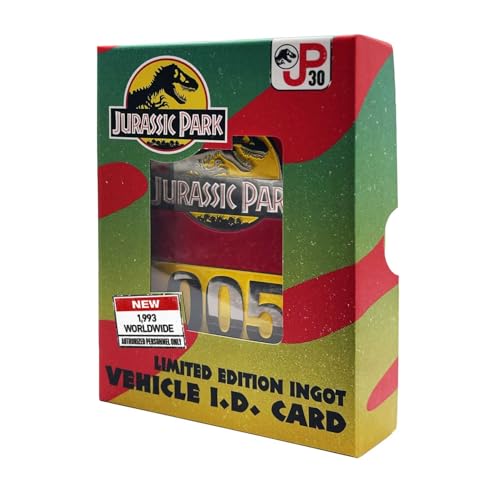 Fanattik: Jurassic Park 30° Anniversario Lingotto Edizione Limitata Carta D'Identità Auto
