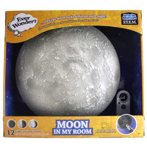 Luce Notturna Moon In My Room, Uncle Milton, Basic Fun, 18025, Luce Notturna Per Bambini, Scorri Le 12 Impostazioni Lunari, Luce Con Telecomando, Lamp