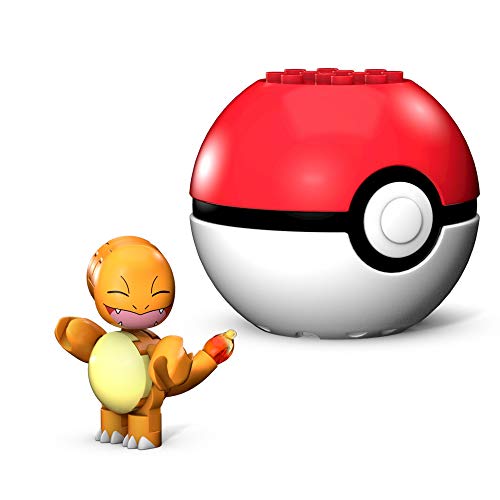 Mega Construx- Pokémon Mini Charmender Assemblabile Con Pokeball, Giocattolo Per Bambini 6+ Anni, Colore Multicolore, Gky71