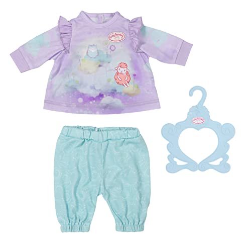 Baby Annabell Sweet Dreams Nightwear - To Fit 43Cm Dolls - Cute Pyjama Set Includes Top, Trousers And Clothes Hanger - Suitable For Children Aged 3+ Y