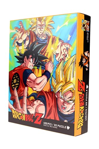 Animación,Dragon Ball- Puzzle Lenticular Dragon Ball Z Goku Saiyan 100 Piezas Does Not Apply Giocattoli, Multicolore, One Size, Z109080