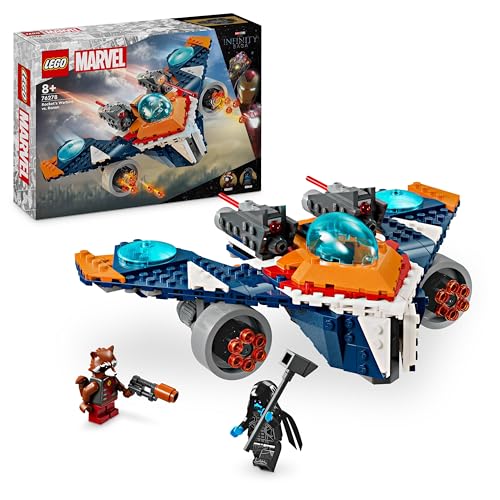 Lego Marvel Warbird Di Rocket Vs. Ronan, Astronave Giocattolo Da Costruire Per Bambini E Bambine Da 8 Anni In Su, Set Guardiani Della Galassia, Regalo