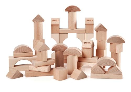 Brio - 50 Mattoncini In Legno Naturale, 30113