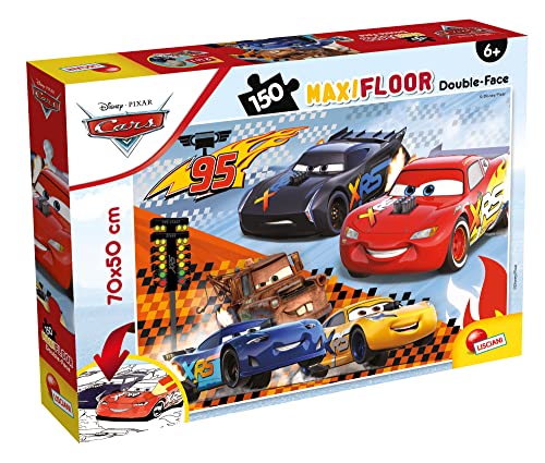 Lisciani Giochi- Disney Puzzle Df Maxi Floor 150 Cars, Colore, 91805