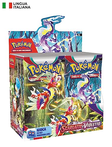 Espositore Di Buste Dell’Espansione Scarlatto E Violetto Del Gcc Pokémon (36 Buste Di Espansione), Edizione In Italiano