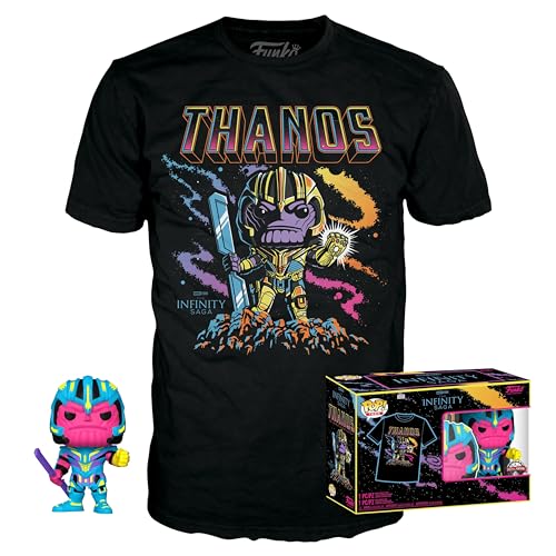 Funko Pop! & Tee: Marvel - Thanos - (Bklt) - Medium - T-Shirt, Maglietta - Vestiti Con Figura In Vinile Da Collezione - Idea Regalo - Giocattoli E Top