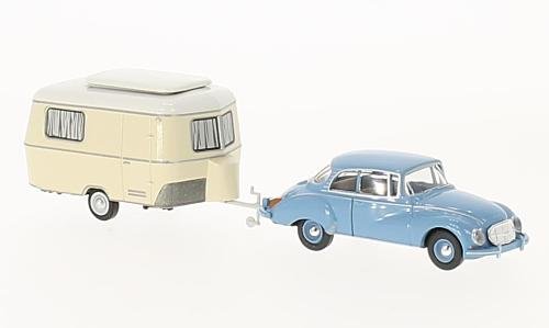 Auto Union 1000 S Coupe, Azzurro, 0, Modellino Auto, Modello Finito, Brekina 1:87