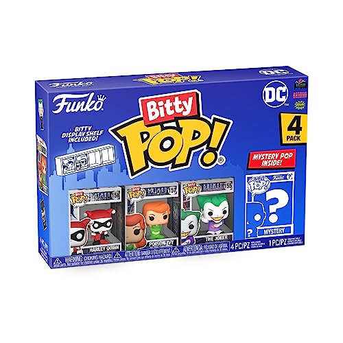 Funko Bitty Pop! Dc - Harley Quinn, The Joker, Poison Ivy E Una Mini Figura Misteriosa A Sorpresa - 0.9 Inch (2.2 Cm) - Dc Comics Da Collezione - Ripi