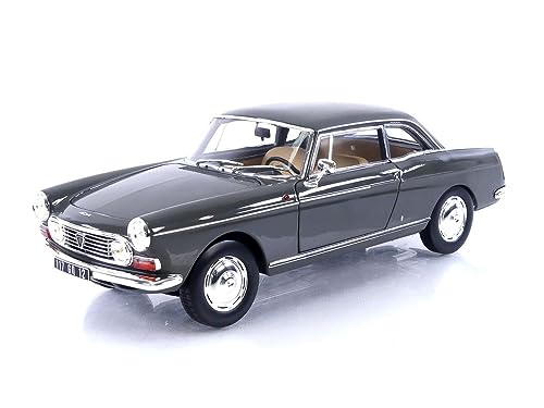 Norev Nv184834 Peugeot 404 Coupé 1967 - Modello Da Collezione Grigio Grafite, Scala 1:18, Multicolore