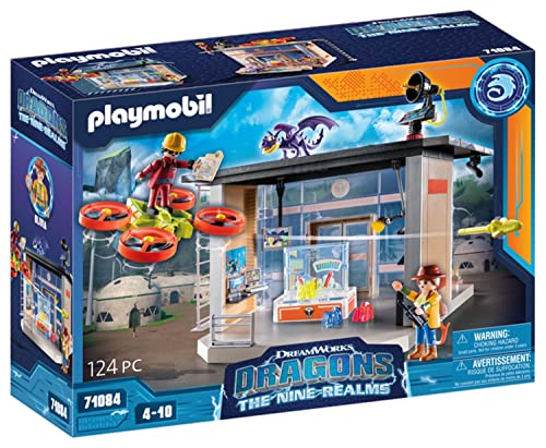 Playmobil Dreamworks Dragons 71084 Dragons, The Nine Realms, Icaris Lab, Personaggio Di Dragons, Drago Giocattolo E Drone Con Funzione Di Sparo, Gioca