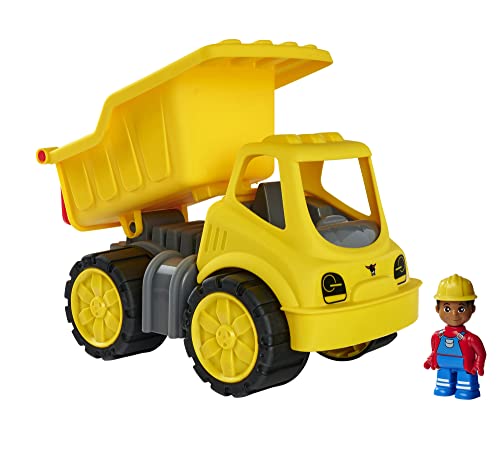 Big Spielwarenfabrik 800054836 Big-Power-Worker Kipper + Personaggio, Giallo
