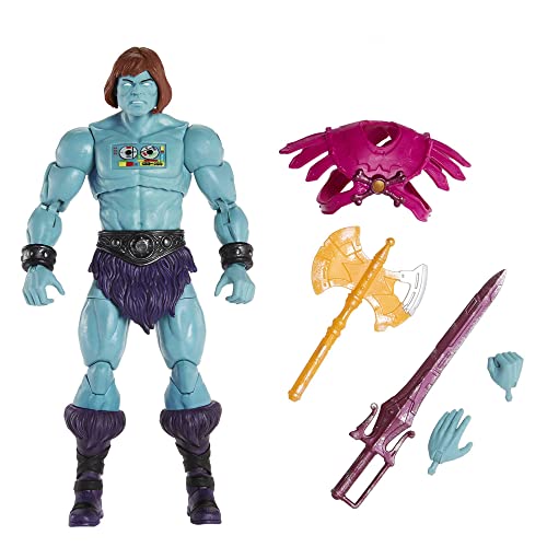 Masters Of The Universe Revelation - Personaggio Faker Masterverse New Eternia, Con Mani Intercambiabili, Doppi Ascia Da Guerra E Imbracatura Rimovibi