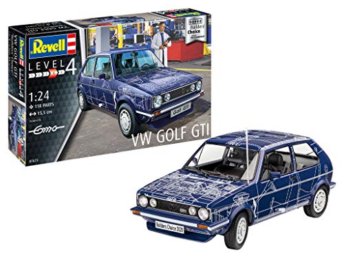 Revell 07673 Vw Golf Gti Builders Choice Kit Modello In Plastica Scala 1:24, Colore Non Verniciato, Rv07673