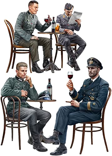 Mini Art Miniart 35396 550035396 1:35 Fig. Dt. Soldati In Café (4) - Riproduzione Fedele All'Originale, Modellismo, Kit Di Costruzione In Plastica, Ar