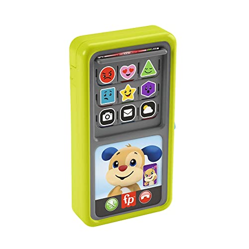 Fisher-Price - Smartphone Scorri E Impara, Telefono Giocattolo Didattico Per Neonati E Bambini Ai Primi Passi, Con Luci E Musica, Versione Multilingue