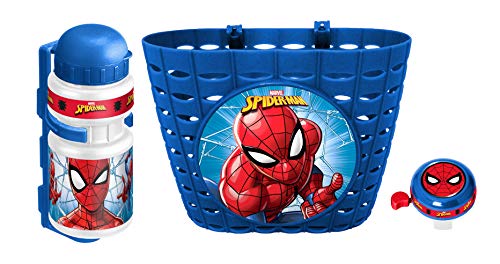 Stamp Cestello + Borraccia + Lama – Spiderman Basket + Bottiglia Per Bevande + Bell, Colore Blu, Sm250508