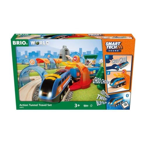 Brio 33972 Set Esclusivo Interattivo Smart Tech Sound, Brio World Ferrovie, Giochi Per Bambini, Età Raccomandata 3+ Anni, Compatibile Con Tutti I Prod