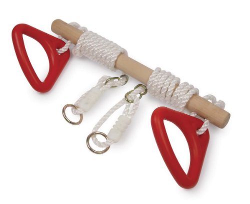 6120 Altalena Con Anelli Da Ginnastica 2 In 1 Small Foot, Altalena In Legno Per Bambini, Con Anelli Metallici Dai Quali Potersi Appendere, Da 3 Anni I