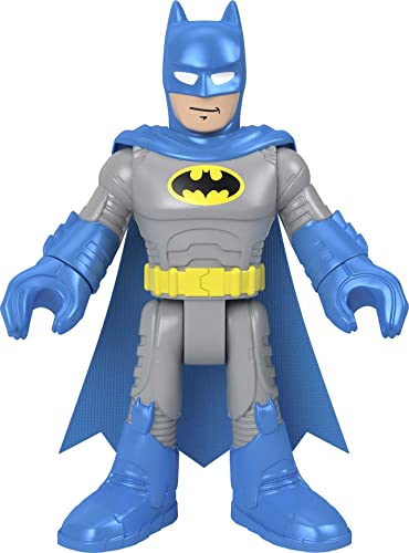 Fisher-Price Imaginext-Dc Super Friends Batman Xl, Blu, Personaggio Con Mantello, Giocattolo Per Bambini 3+Anni, Gvw22