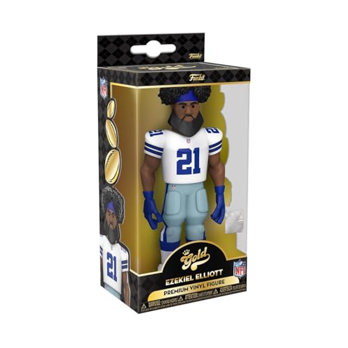 Funko Gold 5" Nfl: Cowboys-Ezekiel Elliottelliott - (Home Uni) - Probabilità Di 1/6 Per La Variante Chasease - Figura D'Azione In Vinile Da Collezione