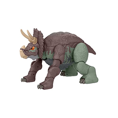 Jurassic World Massive Stretch Fierce Changers - Dinosauri Trasformabili 2 In 1, Da Giganotosauro E Nasutoceratopo In 16 Passaggi, Giocattolo Per Bamb