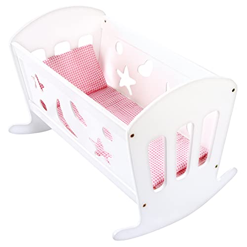 Bino 83699 - Culla Per Bambola Con Copertina, Legno