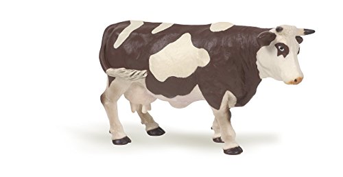 Papo Animal 33015-Mini Tubo Fattoria, Pvc, Colore Marrone-Bianco, 33015