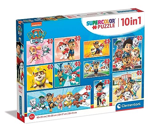 Clementoni Patrulla Canina 60Pzs Does Not Apply Supercolor Paw Patrol 10 Immagini Diverse (3 18, 30, 2 48 E 1 60 Pezzi), Puzzle Bambini 4 Anni, Made I