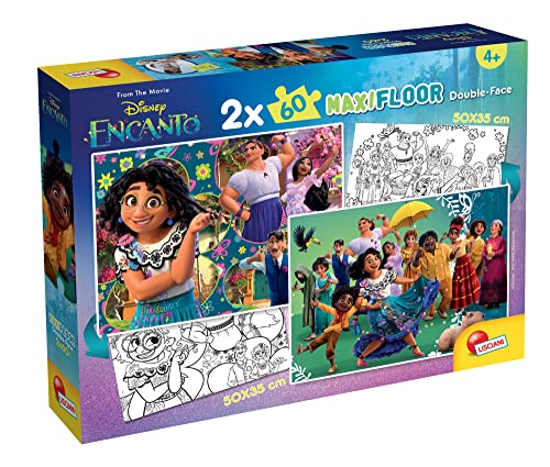 Lisciani- Disney Puzzle Df Maxifloor 2 X 60 Encanto, Multicolore, 98163