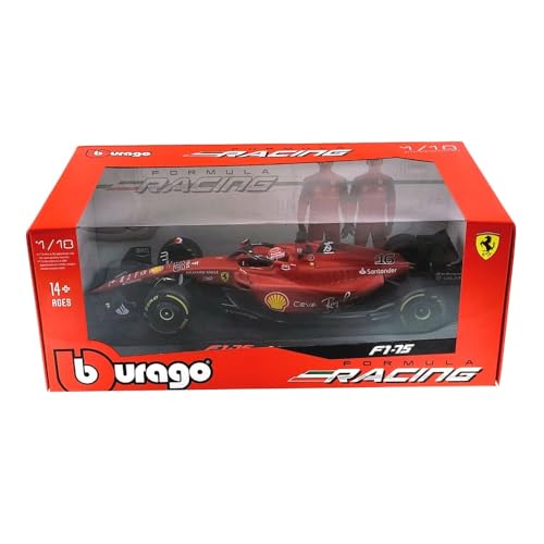 Bburago - Bburago, 1/18 Ferrari-2022 Formula 1, Con Casco N. Leclerc, Fa 2022, Auto In Miniatura Per Bambino, Riproduzione In Scala, 16811L