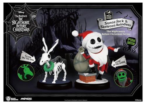 Beast Kingdom - Nightmare Before Christmas - Santa Jack & Skeleton Reindeer Px Gid Mea-40Sp